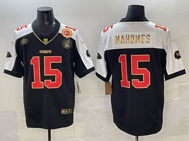 Men 2025 Kansas City Chiefs #15 Mahomes Black Nike Limited NFL Jersey 04->kansas city chiefs->NFL Jersey